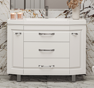 Напольная тумба под раковину Misty Терра 110см белый