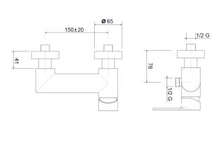 Смеситель для душа однорычажный, хром Cezares TIRRENO-DM-01