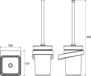 Ravak Держатель для туалетной щётки (стекло) TD 410.00