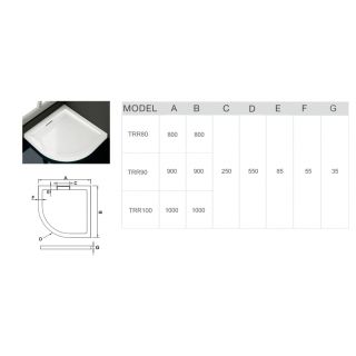Поддон для душа Weltwasser WW TRR90