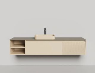 Подвесная тумба Salini Domino 27D120A 200см эмаль с открытой полкой