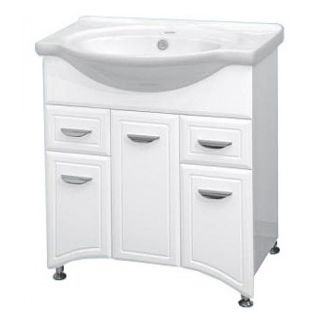 Напольная тумба под раковину Misty Дрея 75см белый