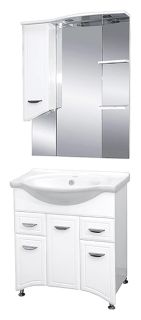 Напольная тумба под раковину Misty Дрея 75см белый