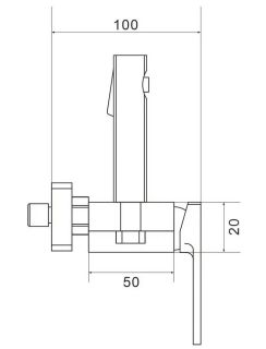 Гигиенический душ со смесителем Rose R1805C-1 белый