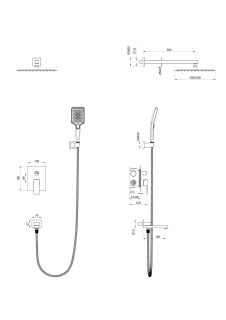 Душевой комплект Wonzon & Woghand Cube WW-88939016-CR хром