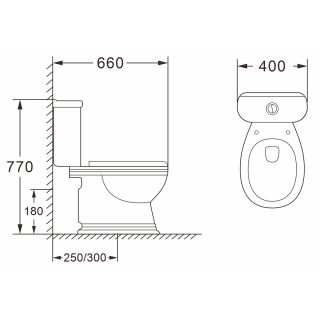Унитаз-компакт AZARIO BENTY AZ-237 в комплекте с сиденьем микролифт