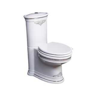 Унитаз напольный Boheme Puro белый/золото 959-G