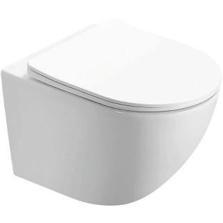 Унитаз подвесной AZARIO MORANO AZ-450W безободковый в комплекте с сиденьем микролифт