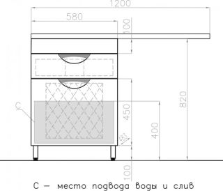 Тумба под раковину Style Line Жасмин 60 ЛС-00000645