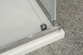 Душевой уголок квадратный, хром BelBagno UNO-A-2-95-C-Cr