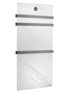 Полотенцесушитель электрический Wonzon & Woghand Stuttgart WW-A503-GM 42x80 см с каменной плитой белый мрамор/тёмный графит