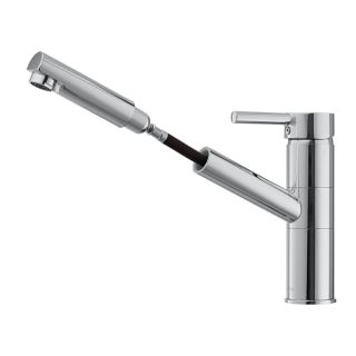 Смеситель для кухни Swedbe Selene 7041 с выдвижным изливом хром