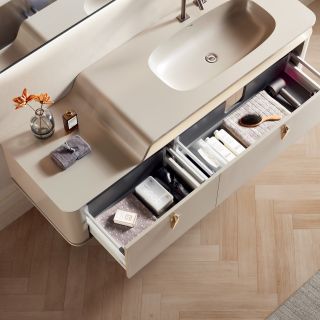 Комплект мебели для ванной Black&White Gravity V-2406 Hettich drawers Nano-Alloy 2-hole mirror LED Anti-fog