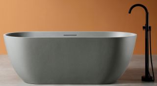 Ванна из искусственного камня ABBER Frankfurt AM9941MLG 170x75см светло-серый матовый