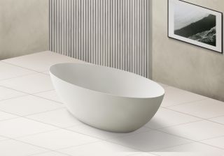 Ванна из искусственного камня ABBER Stein AS9625-1.8 180x85см белый матовый