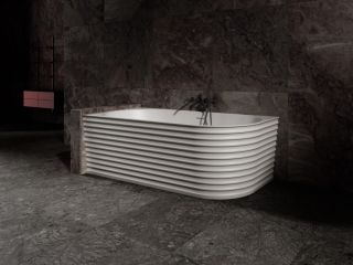 Ванна из искусственного камня ABBER Stein AS9651 L 170x80см белый матовый