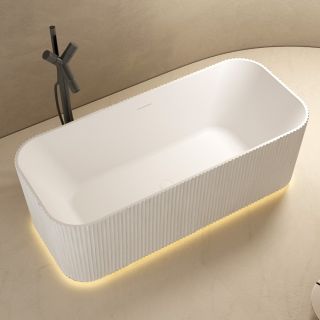 Ванна из искусственного камня ABBER Stein AS9663 170x75см белый матовый