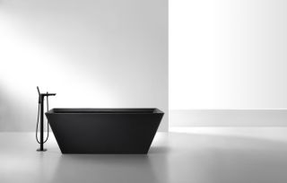 Ванна из искусственного камня ABBER Berlin AM9912B 170x75см чёрный