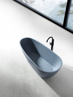 Ванна из искусственного камня ABBER Dortmund AM9911G 170x75см серый