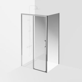 Душевая боковая панель Kerama Marazzi Vetro VE.90.FP.CR 90 см стекло прозрачное профиль хром