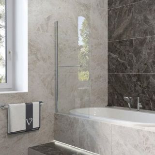 Шторка на ванну Veconi Palau PL-79, 700x1500, хром, стекло прозрачное