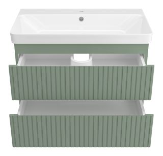 Подвесная тумба под раковину Brevita Victory VIC-09080-0802Я 80см зелёный