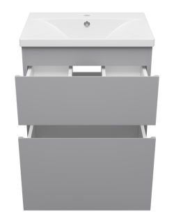 Напольная тумба под раковину Misty Лаки 60 см П-Лак-01060-5012Я серый