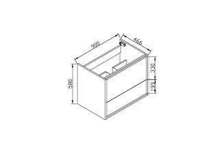 Тумба под раковину Vincea Alessia VMC-1S900YW 90 см