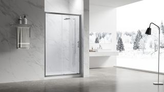 Душевая дверь Veconi Vianno VN-55GM, 1300x1950, Оружейная сталь, стекло прозрачное