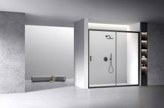 Душевая дверь Veconi Vianno VN-60B, 2000x1950, Черный, стекло прозрачное