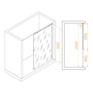 Душевая перегородка RGW WA-033 351003312-11 120см хром