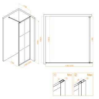 Душевая перегородка RGW WA-110W 351011012-15 120см белый
