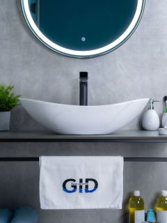 Раковина Gid Ws9811 54468 накладная под камень глянцевая 61x37x15