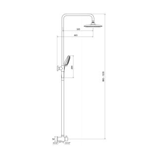 Душевая стойка Ravak DS 090.00 X07P232 для душа