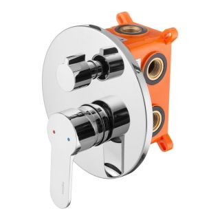 Встраиваемый смеситель Swedbe Platta 5521 подключение на три выхода хром