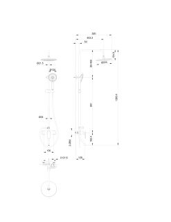 Душевая стойка Wonzon & Woghand Line WW-AE3354-BGG тёмный графит