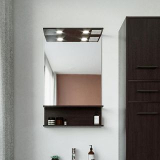 Зеркало с подсветкой Бриклаер Чили 4627125415043 55 см венге