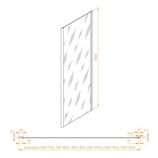 Боковая панель RGW Z-050-2B 352205200-14 100см чёрный