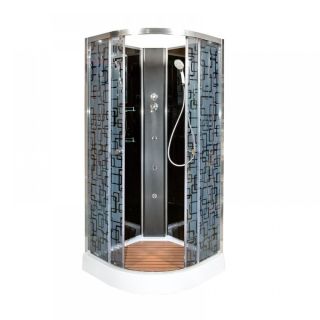 Душевая кабина Deto BМ1510 N с гидромассажем BLACK 100х100х208 см