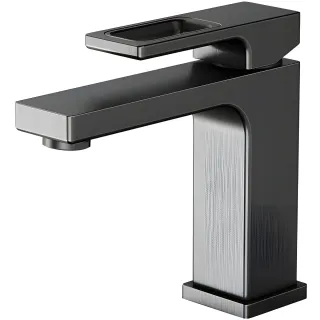 Смеситель для раковины Gappo G1017-9 оружейная сталь