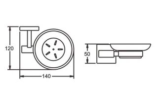 Мыльница Rose RG3003H золото/чёрный