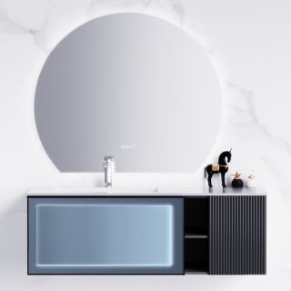 Зеркало с подсветкой Orans BC-9013 9013MR 100 см часы и антизапотевание