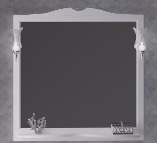 Зеркало Opadiris Валери 00-00007037 белый матовый