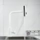 Смеситель для кухни Shevanik S263C с мультифункциональным изливом белый